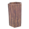 Wooden Vase With Chips 9.3x3.7x12" ht