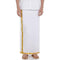 Ramraj Cotton Crimson 1 inch Border Dhoti