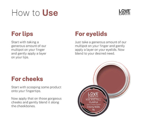 Love Earth Lip Tint and Cheek Tint MultipotKiss and Tell