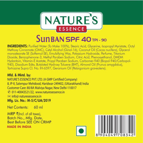 Nature's Essence Sun Ban Lotion SPF 40