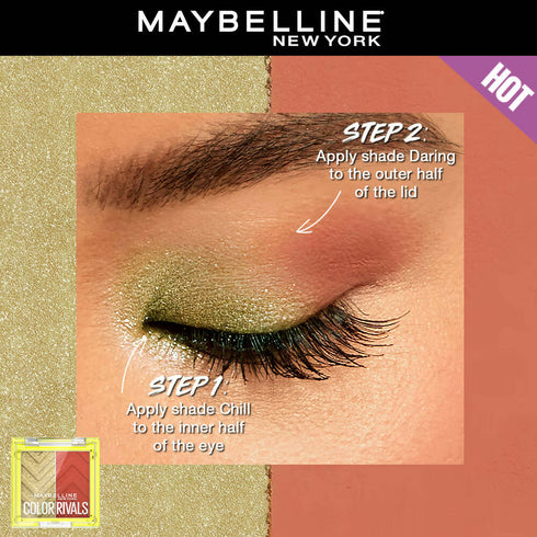 Maybelline New York Color Rivals Longwear Eyeshadow Duo | Chill X Daring