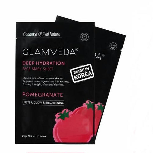Glamveda Pomegranate Sheet Mask- Brightening & Radiance
