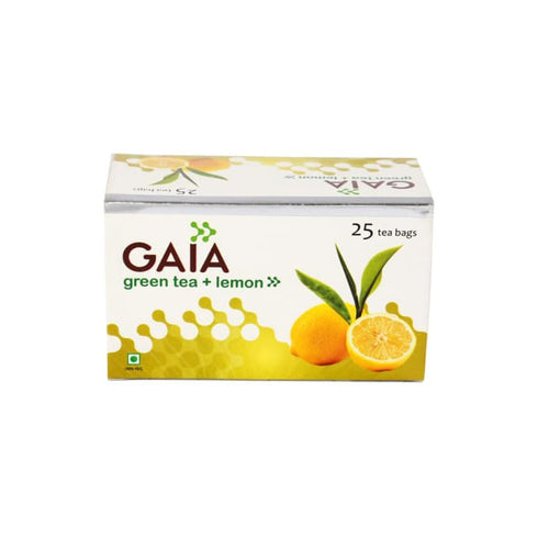 GAIA Green Tea Lemon packet of 25 tea bags