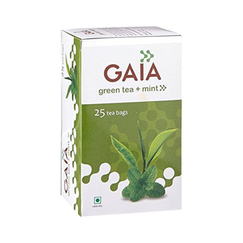 GAIA Green Tea Mint packet of 25 tea bags