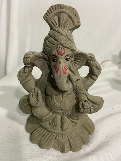 Clay Ganesha 7" - 800gms