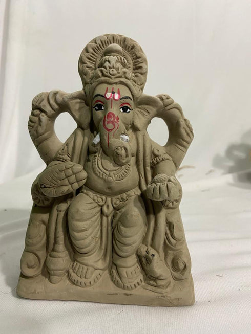 Clay Ganesh 6" - 1000gms