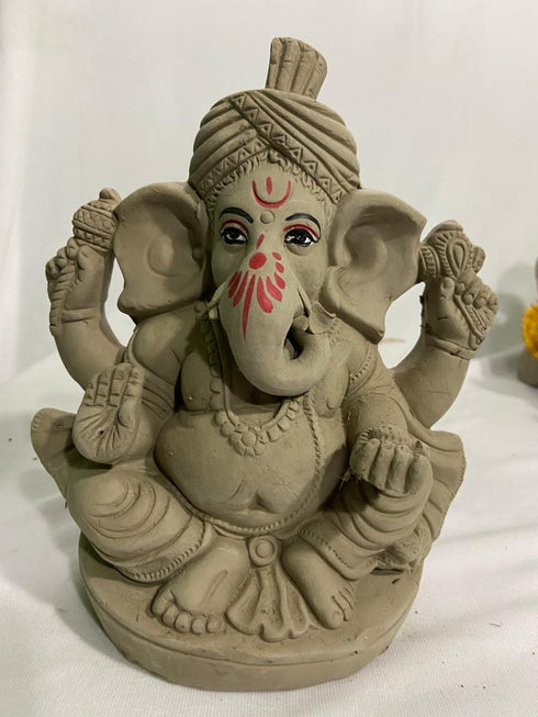 Clay Ganesha 8" - 2000gms