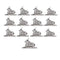 German Silver Nandi 13 Pcs Set - 150gms