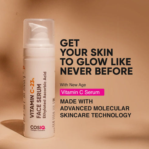 Cosiq Glowing Skin with Vitamin C-23% Serum 30ml: Advanced Molecular Skincare Technology