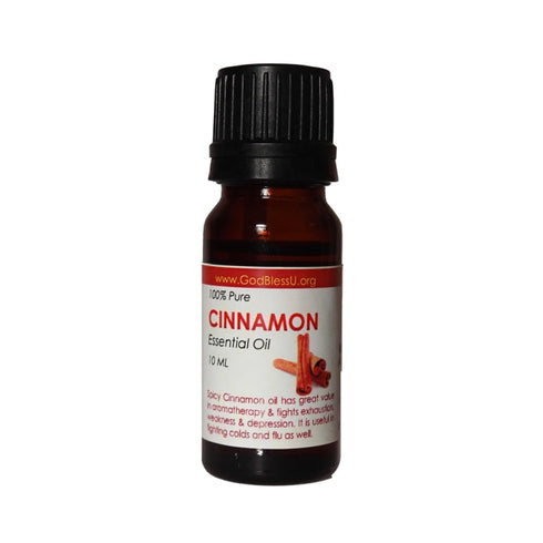 God Bless U 100% Pure Essential Oil Cinnamon,bottle of 10 ml Oil X 2