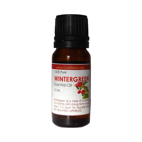 God Bless U 100% Pure Essential Oil Winter Green,bottle of 10 ml Oil X 2