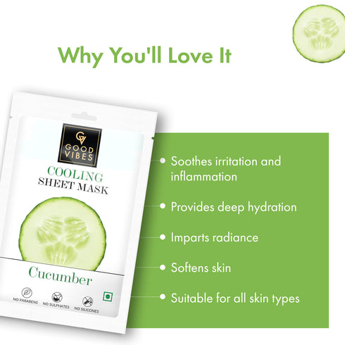 Good Vibes Cucumber Cooling Sheet Mask