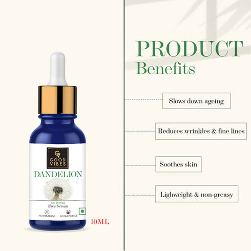 Good Vibes Dandelion Age Defying Face Serum 10ml