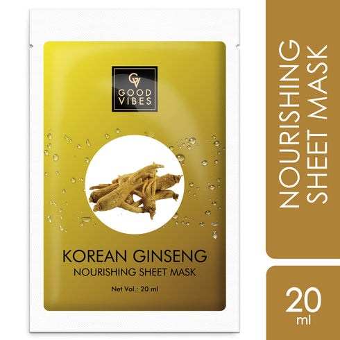 Good Vibes Korean Ginseng Nourishing Sheet Mask 20ml