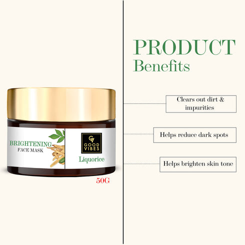 Good Vibes Liquorice Brightening Face Mask