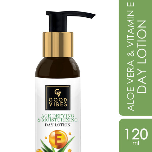 Good Vibes Plus Aloe Vera + Vitamin E Age Defying + Moisturizing Day Face Lotion with Milk Protein