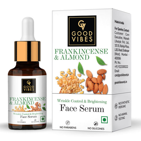 Good Vibes Frankincense & Almond Wrinkle Control & Brightening Serum 10ml