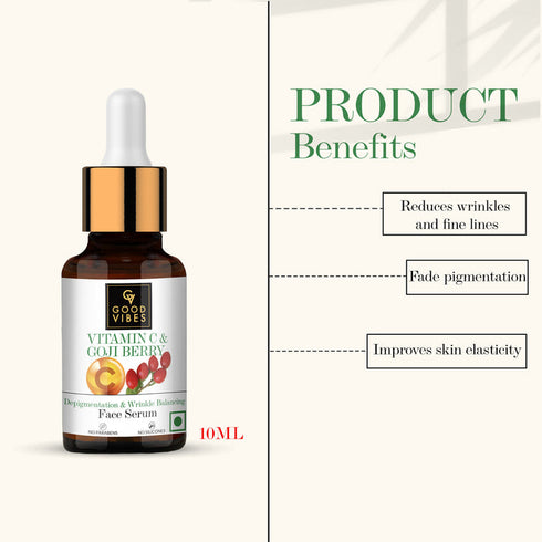 Good Vibes Vitamin C & Goji Berry Depigmentation & Wrinkle Balancing Face Serum