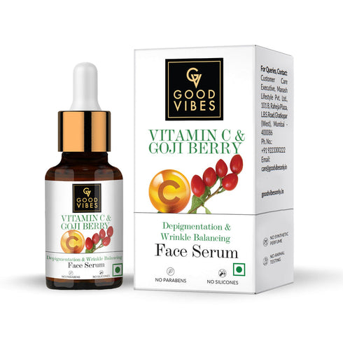 Good Vibes Vitamin C & Goji Berry Depigmentation & Wrinkle Balancing Face Serum