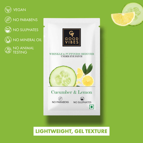 Good Vibes Cucumber & Lemon Wrinkle & Puffiness Reduction Under Eye Patch