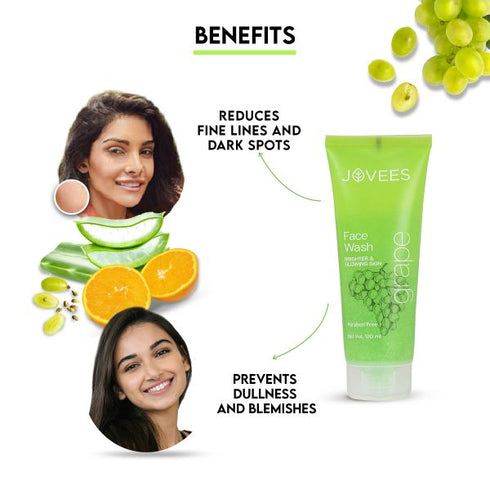 Jovees Herbal Grape Face Wash With Grape Seed Orange Peel Extracts