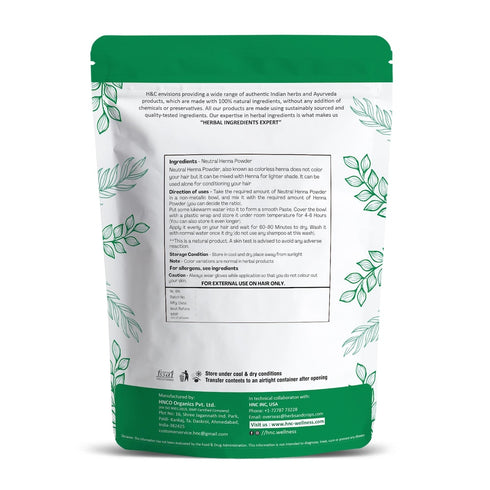 H&C Herbal Neutral Henna Powder 100g