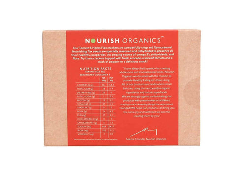 Nourish Organics Tomato Herb Flax Crackers