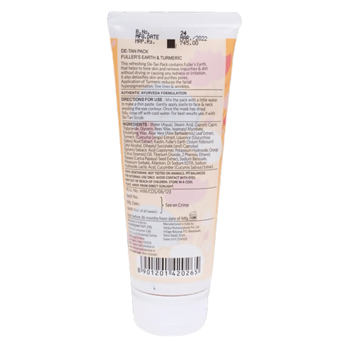Mantra Herbal De Tan Pack Fuller's Earth And Turmeric