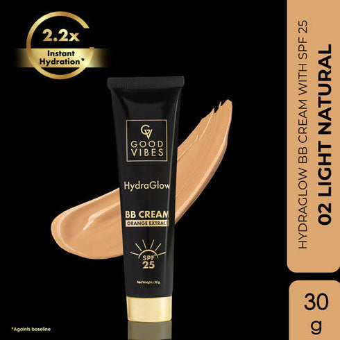 Good Vibes HydraGlow BB Cream SPF 25 with Orange Extract Light Natural