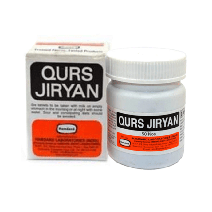 Hamdard Qurs Jiryan Tablets Ingredients Hamdard Qurs Jiryan 50 tablets – PUSHMYCART