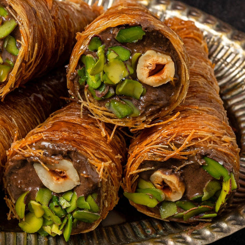 The Baklava Box Hazelnut Kunafa Cones