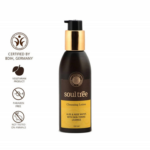 Soultree Cleansing Lotion | Aloe & Rose Water With Skin|Toning Licorice