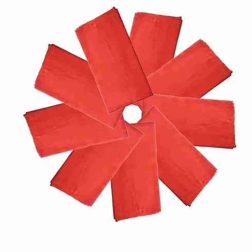 Vasthrlay Unstitched Red Color Cotton Blouse Piece