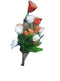 Orange And White Roses Bunch - 1000gms