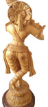 White Wood Sree Krishna Idol