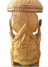 White Wood Ganesh With Umbrella Statue