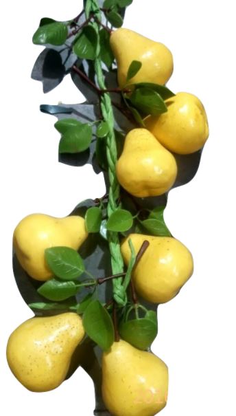 Synthetic Pear Fruit 19 Inch String - 10
