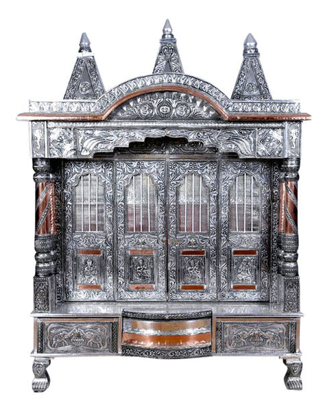 Meenakari Oxidized Temple 30cm X 20cm X 21cm
