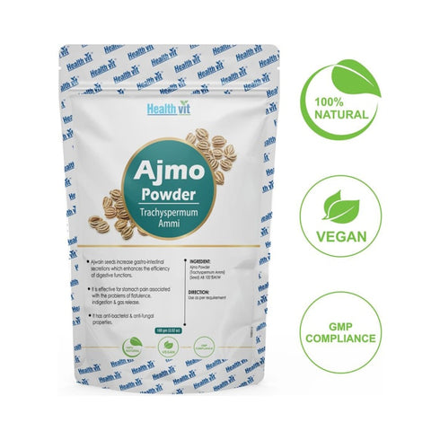 HealthVit Ajmo (Trachyspermum ammi) Powder packet of 100 gm Powder
