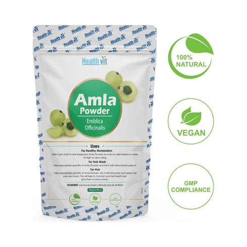 HealthVit Natural Amla (Emblica Officinal's) Powder packet of 100 gm Powder X 2