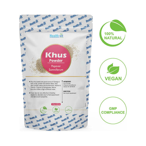 HealthVit Natural Khus (Popover Somniferum) Powder 100 gm