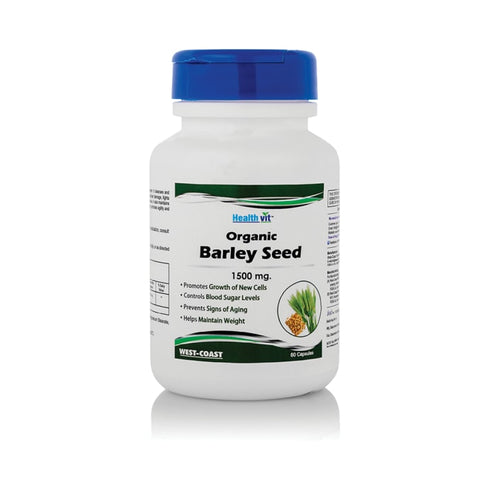 HealthVit Organic Barley Seed 1500 mg | 60 capsules