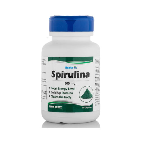 HealthVit Spirulina 500mg 60 capsules