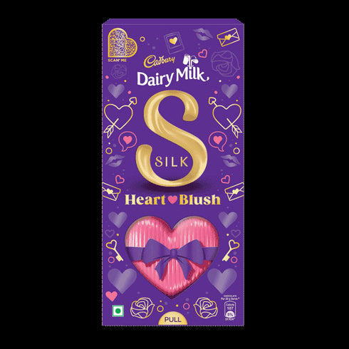 Cadbury Silk Valentines Heart Blush Chocolate Bar with Personalised Photoframe