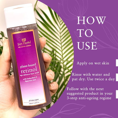 Just Herbs Plant-based Retinol Age-defence Face Wash -GWP 100ml