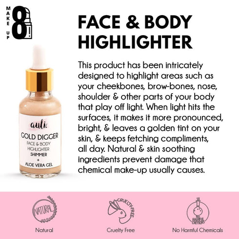Auli Gold Digger Face and Body Highlighter