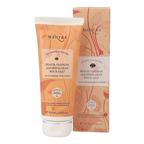 Mantra Herbal Peach, Saffron & Himalayan Rock Salt Micro Exfoliating Face Scrub