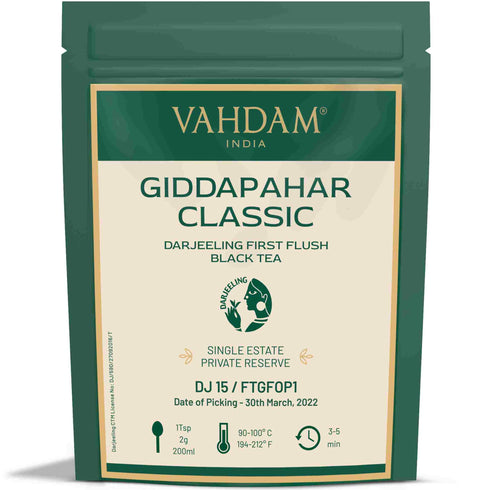 Vahdam Tea Giddapahar Classic Darjeeling First Flush Black Tea