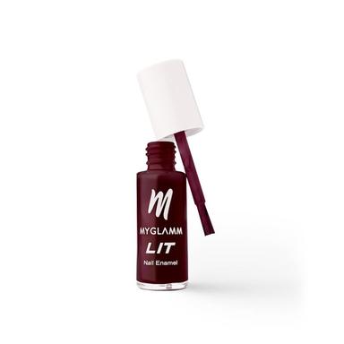 Myglamm LIT Nail Enamel | Oh Fudge | Oxblood Shade 7 ml