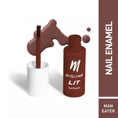 Myglamm LIT Nail Enamel | Man Eater | Pomegranate Shade 7 ml